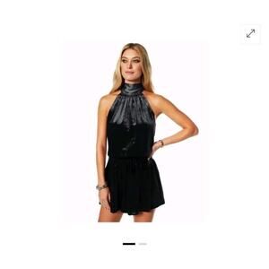 Ramy Brook Paige Velvet Dress Women’s Size X-Small Party Cocktail Little Black